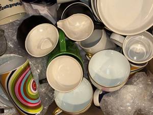 lot 454 image: Assorted Dishware including Mikasa Porcelain Teacups & Mugs - Assorted Dinnerware Set
