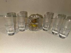 lot 455 image: Iittala Aquavit Glasses 5-Piece Set - Ice Tealight Candle Holder