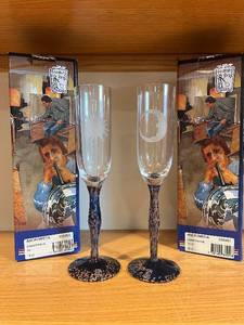 lot 361 image: Andromeda Champagne Flutes - Handmade Glassware, 15 cl, Set of 2