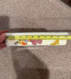 lot 426 image: MacKenzie-Childs Butterfly Meadow Lidded Trinket Box Cream Ceramic 9 in L x 6 in W x 2 in H