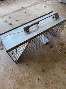 lot 443 image: Havahart Large Live Animal Cage Trap - Galvanized Steel, 32-34 in