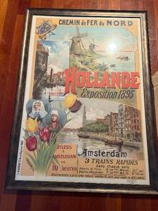 lot 10A image: Chemin de Fer du Nord - Hollande Exposition 1895 Poster