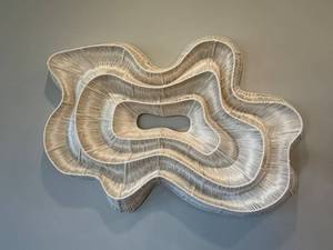 West Elm Large Organic String Wall Sculpture 54x38 Ivory