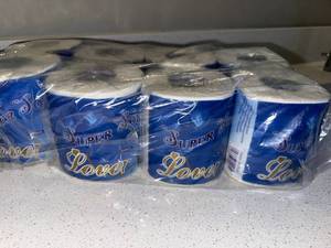 Super Lover Toilet Paper 8 Roll Pack Sealed Blue Wrapper Novelty