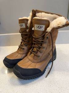 UGG Australia Shearling Winter Boots Brown Vibram Sole US 6 Very Good