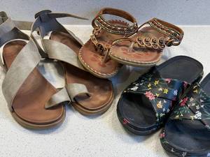 Cole Haan Floral Slides & Womens Sandals 3 Pair Lot Size 7