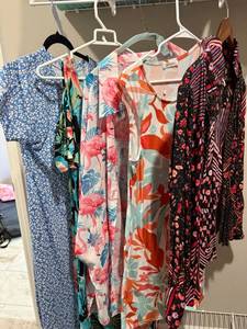 Womens Dress Lot Free People, Connected Apparel, SimpleFun Mixed Prints