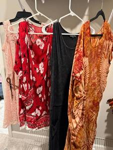 4 Pc Womens Dress Lot POL, As U Wish, Express Mixed Sizes Good
