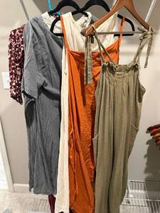 Womens Clothing Lot 6 Pc Dresses Jumpsuit Overalls Mixed Brands