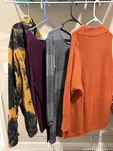 Womens Sweater & Shacket Lot Express Gap 12th Tribe 4 Pc Good