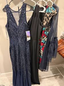 4 Pc Womens Formalwear Lot NWT Nightway Gown WHBM Jumpsuit