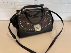 Coach Drifter Studded Leather Satchel Crossbody Black Style 37420