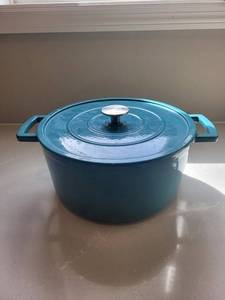 Threshold Teal Enamel Cast Iron Dutch Oven With Lid