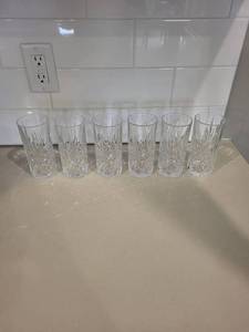Crystal Cut Highball Glasses - Set of 6
