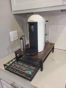 Nespresso Espresso Machine White with Black Front and Milk Frother Kit