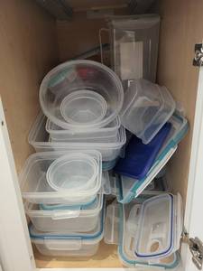 Clear Storage Containers With Lids - Assorted Sizes