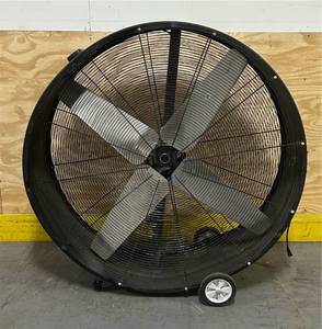 lot 18 image: Strongway 48in. Belt Drive Drum Fan, 20,600 CFM, 910 HP (for Parts) Msrp $519.99