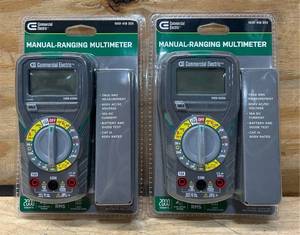 lot 38 image: Commercial Electric Manual-Ranging Multimeter lot of 2