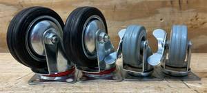 lot 74 image: Mini Cart Wheels lot of 4