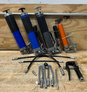 lot 157 image: Grease Gun lot of 4