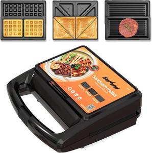 lot 7 image: Sunvivi 3-in-1 Sandwich Maker