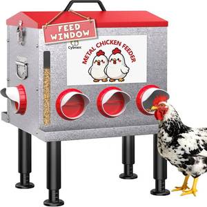 lot 25 image: Cybrasc 10 Gallon Automatic Chicken Feeder