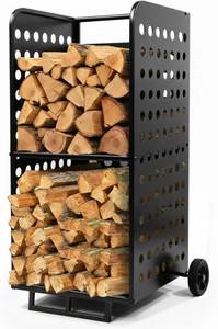 lot 39 image: Cycayit Heavy-Duty Rolling Firewood Organizer