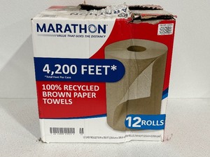 lot 4 image: Marathon Brown Paper Towel Rolls
