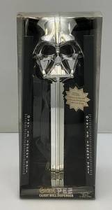 lot 53 image: Vintage Collectible STAR WARS Large PEZ Dispenser Chrome With Light Up Eyes And Sound Affects