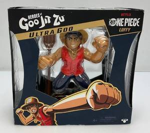 lot 67 image: Heros Of Goo Jit Zu One Piece Luffy Stretchy 7 Inch Action Figure (NIB)