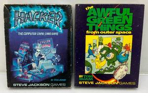 lot 71 image: Two RARE Steve Jackson Table Games AWFUL GREEN THINGS & HACKER