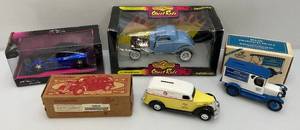lot 118 image: Misc. Collectible Miniature Die Cast Cars Including American Muscle Street Rod And More (NIB)