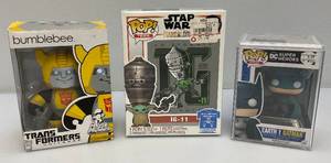 lot 124 image: Misc. FUNKO POPS Including STAR WARS IG-11 With T-Shirt (M) And More (NIB)