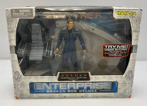 lot 162 image: Artasylum Brand STAR TREK ENTERPRISE Broken Bow Deluxe Captain Jonhathan ARCHER And Command Chair With Electronic Sounds (NEW)