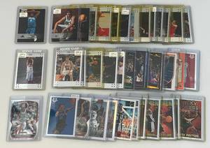 lot 185 image: Misc. Unsorted Sports Cards All In Top Loaders