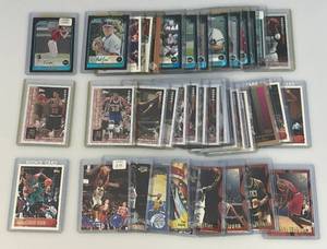 lot 190 image: Misc. Unsorted Sports Cards All In Top Loaders