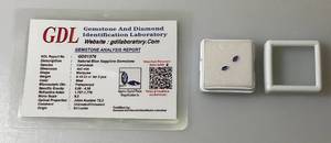 lot 203 image: GDL Laboratory Natural Blue Sapphire Gemstones (Cuorundum) 4x2MM .15Ct  - For 2 Pcs. Marquise Cut In Protective Cases