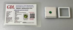 lot 206 image: GDL Laboratory Natural Green Emerald Gemstones (Beryl) 5.80 x 5.80x 3.45MM .75Ct Round Cut In Protective Cases