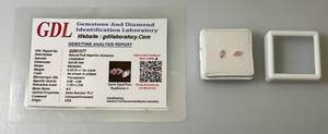 lot 209 image: GDL Laboratory Natural Pink Sapphire Gemstones (Cuorundum) 5x2.5MM .35Ct  - For 2 Pcs. Marquise Cut In Protective Cases