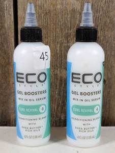 lot 14 image: Eco Style Curl Reviver Gel Boosters Mix in Oil Serum, 4 fl oz (set of 2)
