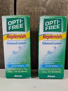 lot 15 image: Opti-Free Replenish Multi-Purpose Contact Solution - Enhanced Comfort, 4 fl oz ( set of 2)