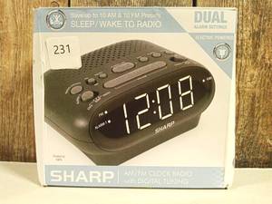 lot 231 image: Sharp Digital Dual Alarm Clock with AMFM Radio
