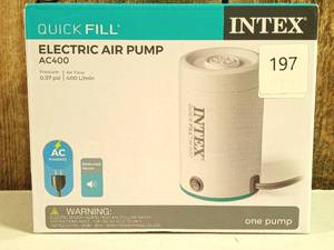lot 197 image: Intex 120V Cylinder Electric Pump
