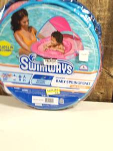 lot 169 image: Swimways Sun Canopy Spring Float with Hyper-Flate Valve Baby Pool Lounger