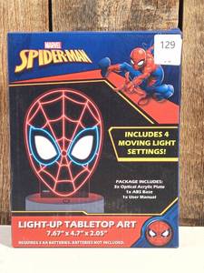 lot 129 image: Marvel Spider-Man Light Up Tabletop Art
