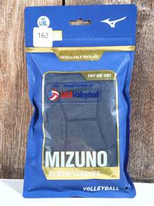 lot 163 image: Mizuno Padded Elbow Sleeves - Black LXL