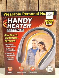 lot 201 image: Ontel Handy Heater Freedom - Wearable Neck Heater for Cold Weather