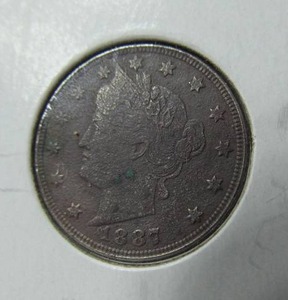 lot 19 image: 1887 Liberty Victory Nickel