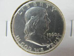 lot 42 image: 1960 Proof Franklin Half Dollar