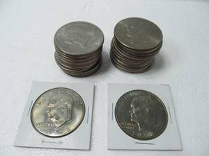 lot 45 image: 25 Ike Dollars